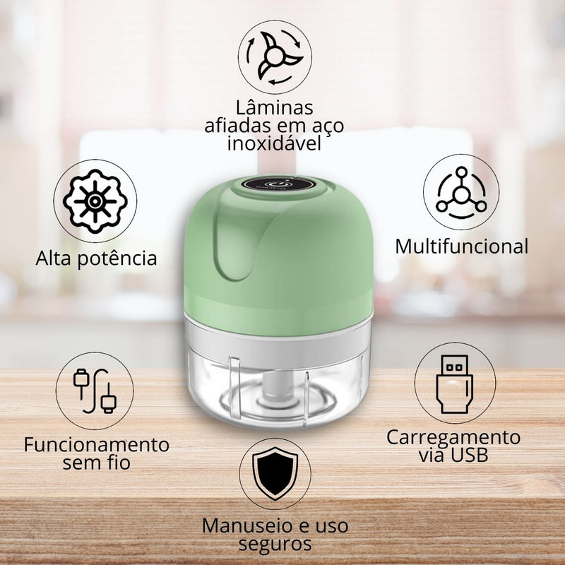 Mini Processador de Alimentos Elétrico Portátil